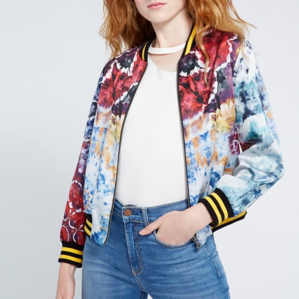 Alice + Olivia Multicolor Bomber Jacket
